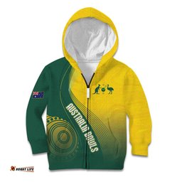 Australia Bowls Personalised Kid Hoodie Basic Marble Glaze - National Color LT7