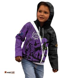 Australia ANZAC Day Kid Hoodie Animals of War - Lest We Forget LT7
