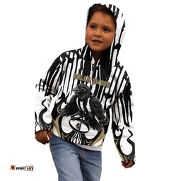 Custom Collingwood Black Kid Hoodie Unique Style DT05