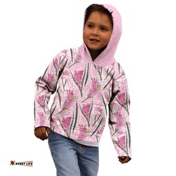 Australia Kangaroo Paws Kid Hoodie Aussie Native Flowers Indigenous Art LT14