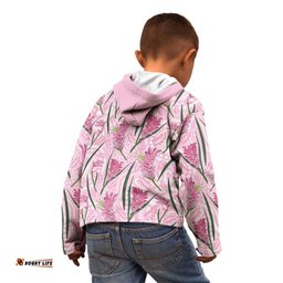Australia Kangaroo Paws Kid Hoodie Aussie Native Flowers Indigenous Art LT14