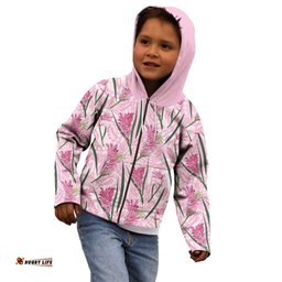 Australia Kangaroo Paws Kid Hoodie Aussie Native Flowers Indigenous Art LT14