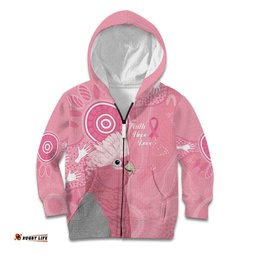 Australia Breast Cancer Awareness Kid Hoodie Galah Faith Hope Love Pink Month LT14