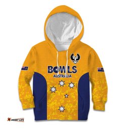 Australian South Australia Lawn Bowls Custom Kid Hoodie Aussie Minimalist Style LT9