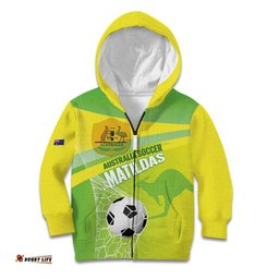 Custom Australia Soccer 2026 Kid Hoodie Come On Matildas LT14