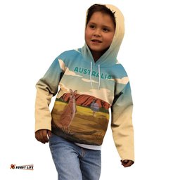 Australia Personalized Kid Hoodie Uluru Scenery LT7