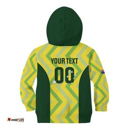 Custom Australia Socceroos 2025 Kid Hoodie Forever Golden LT01
