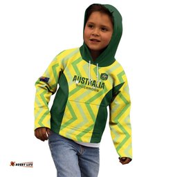 Custom Australia Socceroos 2025 Kid Hoodie Forever Golden LT01