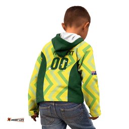 Custom Australia Socceroos 2025 Kid Hoodie Forever Golden LT01