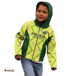 Custom Australia Socceroos 2025 Kid Hoodie Forever Golden LT01