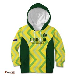 Custom Australia Socceroos 2025 Kid Hoodie Forever Golden LT01