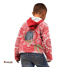 Australia Gang-gang Cockatoo Christmas Kid Hoodie Eucalyptus Blossoms Aboriginal Merry Xmas LT14