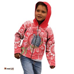 Australia Gang-gang Cockatoo Christmas Kid Hoodie Eucalyptus Blossoms Aboriginal Merry Xmas LT14
