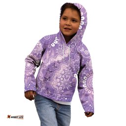 Australia Epilepsy Awareness Kid Hoodie Purple Butterflies Aboriginal LT05