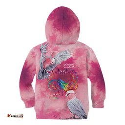 Australia Fight Cancer In All Colors Kid Hoodie Galah Pink Tie Dye LT7