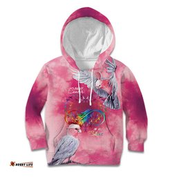 Australia Fight Cancer In All Colors Kid Hoodie Galah Pink Tie Dye LT7