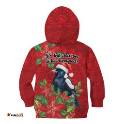 Australian Magpie Kid Hoodie Aboriginal Inspired Christmas LT9