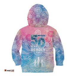 Australia NAIDOC Week 2026 50 Years Deadly Kid Hoodie Celestial Glows LT7