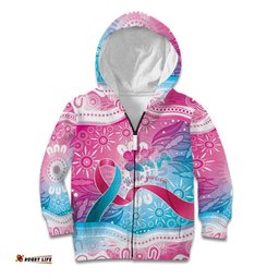Australia Hereditary Cancer Awareness Kid Hoodie Never Give Up LT05