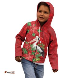 Australian Pelican Kid Hoodie Aboriginal Inspired Christmas LT9