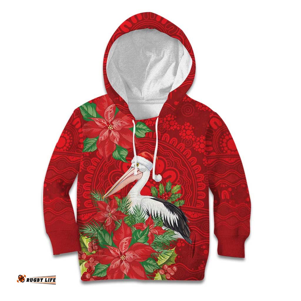 Australian Pelican Kid Hoodie Aboriginal Inspired Christmas LT9
