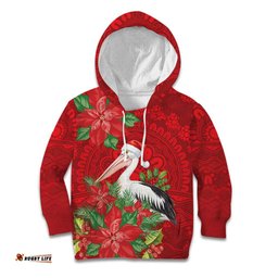 Australian Pelican Kid Hoodie Aboriginal Inspired Christmas LT9