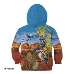 Australia Native Bird Uluru Ayers Rock Kid Hoodie LT9