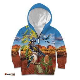 Australia Native Bird Uluru Ayers Rock Kid Hoodie LT9