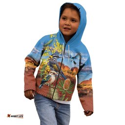 Australia Native Bird Uluru Ayers Rock Kid Hoodie LT9