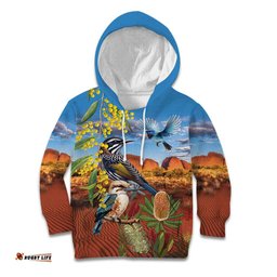 Australia Native Bird Uluru Ayers Rock Kid Hoodie LT9