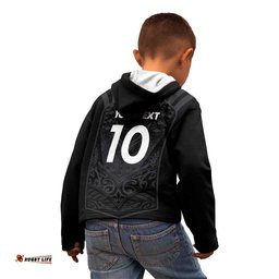 Custom Aotearoa Rugby Kid Hoodie The Blacks-Sporty T90 Style LT03