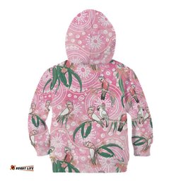 Australia Galah Aboriginal Kid Hoodie Breast Cancer Awareness LT7