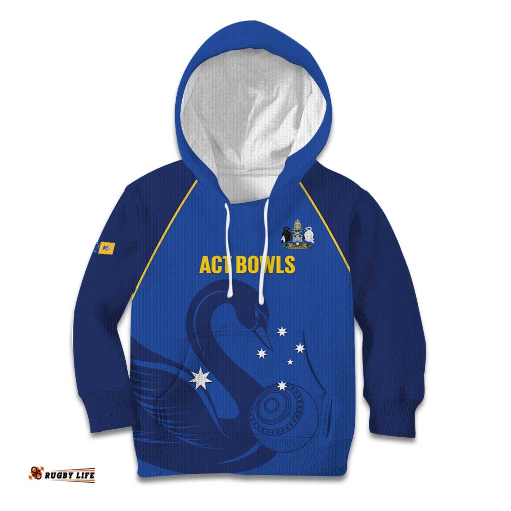 Custom ACT Bowls Australia Kid Hoodie Go Australian Capital Territory Swan LT14