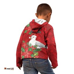 Australian Silver Gull Kid Hoodie Aboriginal Inspired Christmas LT9