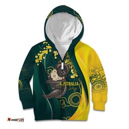 Australia Day Kid Hoodie Koala Aboriginal Art LT7