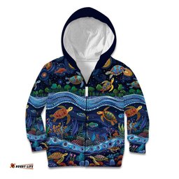 Australian Landscapes Kid Hoodie Aboriginal Dreamtime Story LT9