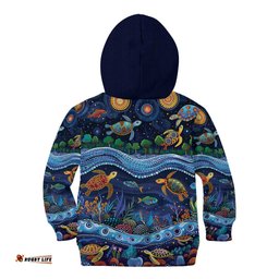 Australian Landscapes Kid Hoodie Aboriginal Dreamtime Story LT9