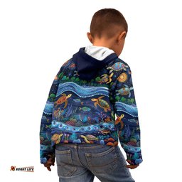 Australian Landscapes Kid Hoodie Aboriginal Dreamtime Story LT9