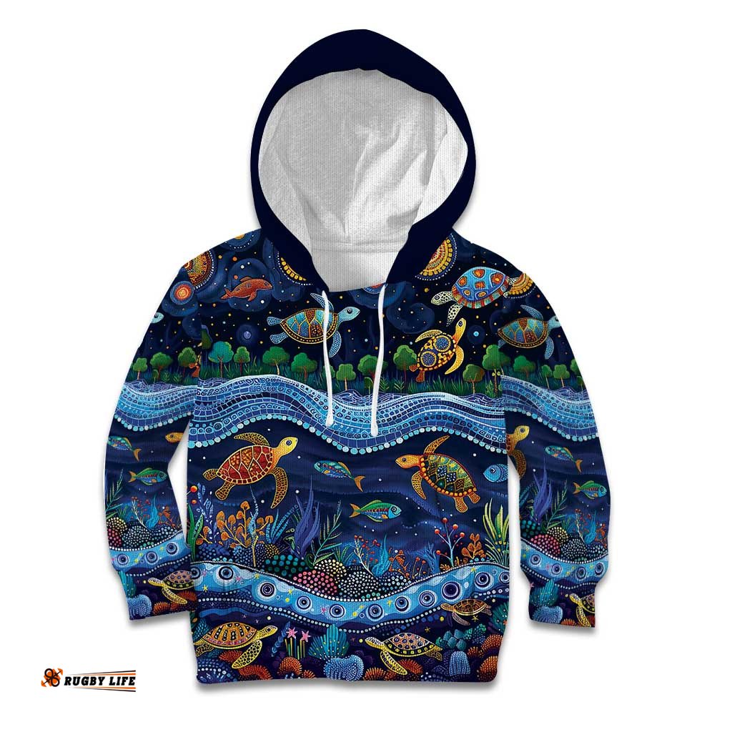 Australian Landscapes Kid Hoodie Aboriginal Dreamtime Story LT9