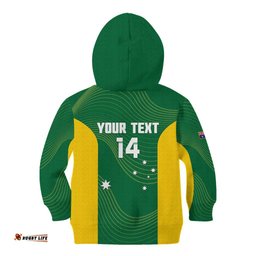 Custom Bowls Australia Kid Hoodie National Color Curve Sporty LT14