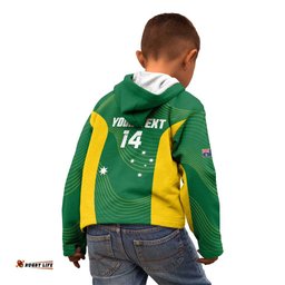 Custom Bowls Australia Kid Hoodie National Color Curve Sporty LT14