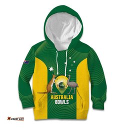 Custom Bowls Australia Kid Hoodie National Color Curve Sporty LT14