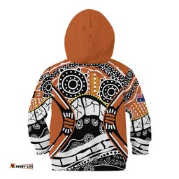 Australian Northern Territory Kid Hoodie Aboriginal with Sturt's Desert Rose LT9