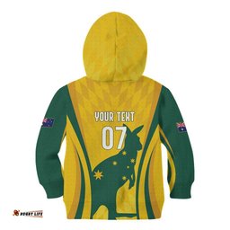 Australia Socceroos Custom Kid Hoodie 2026 Forever Golden LT7