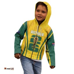 Australia Socceroos Custom Kid Hoodie 2026 Forever Golden LT7