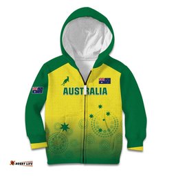 Custom Australia Cricket Kid Hoodie Go Champions Aussies LT05