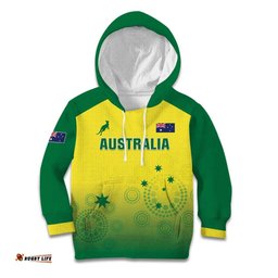 Custom Australia Cricket Kid Hoodie Go Champions Aussies LT05
