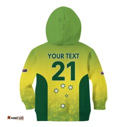 Australian Kangaroo Lawn Bowls Custom Kid Hoodie Aussie Minimalist Style LT9