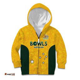 Australian Lawn Bowls Custom Kid Hoodie Aussie Minimalist Style LT9