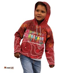 Australia Budgerigar Christmas Personalised Kid Hoodie Budgies Hakea Have A Good Chrissie LT14